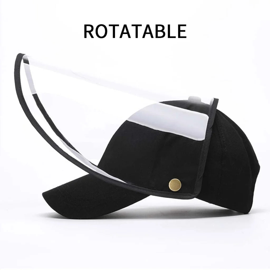 Outdoor Protection Hat Set Premium 4X Anti-Fog Pollution Dust Saliva Face Shield for Kids - Black