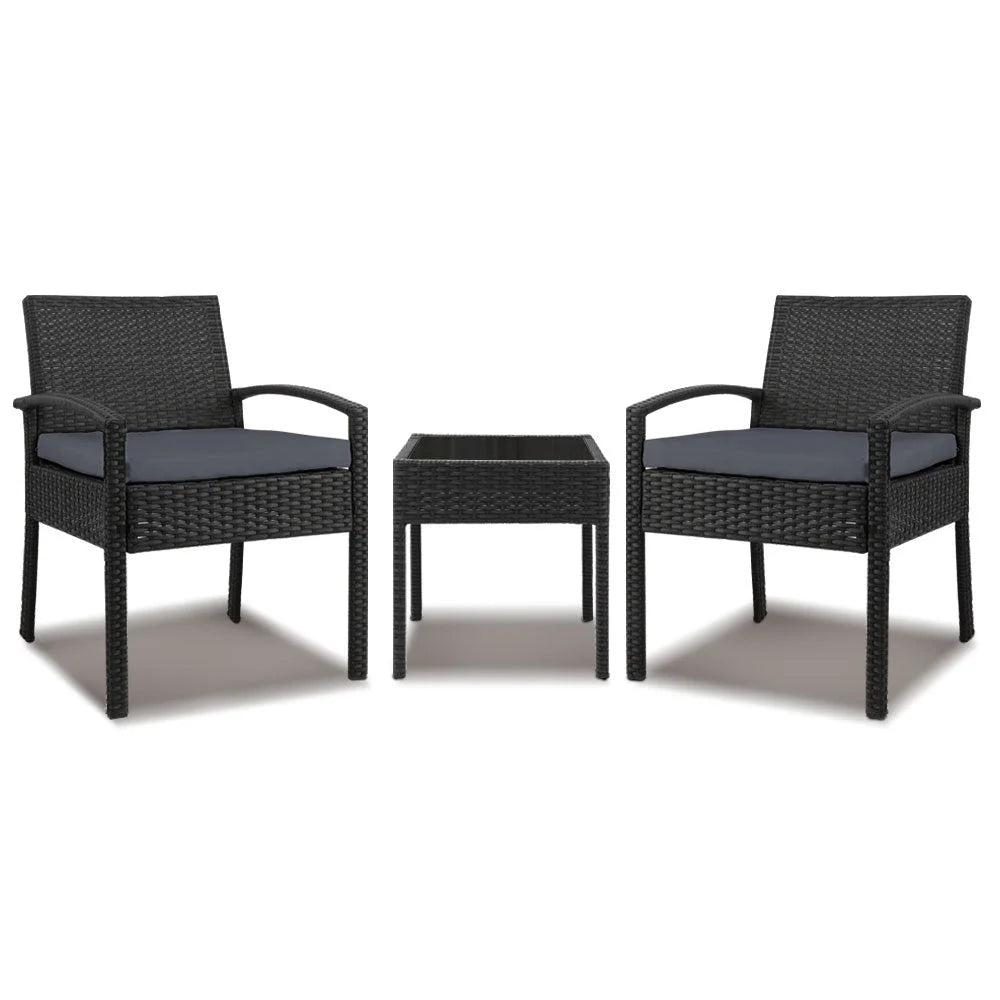 Outdoor Set 3-Piece - Black - Outdoor
