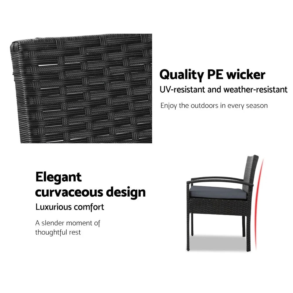 Outdoor Set 3-Piece - Black - Outdoor