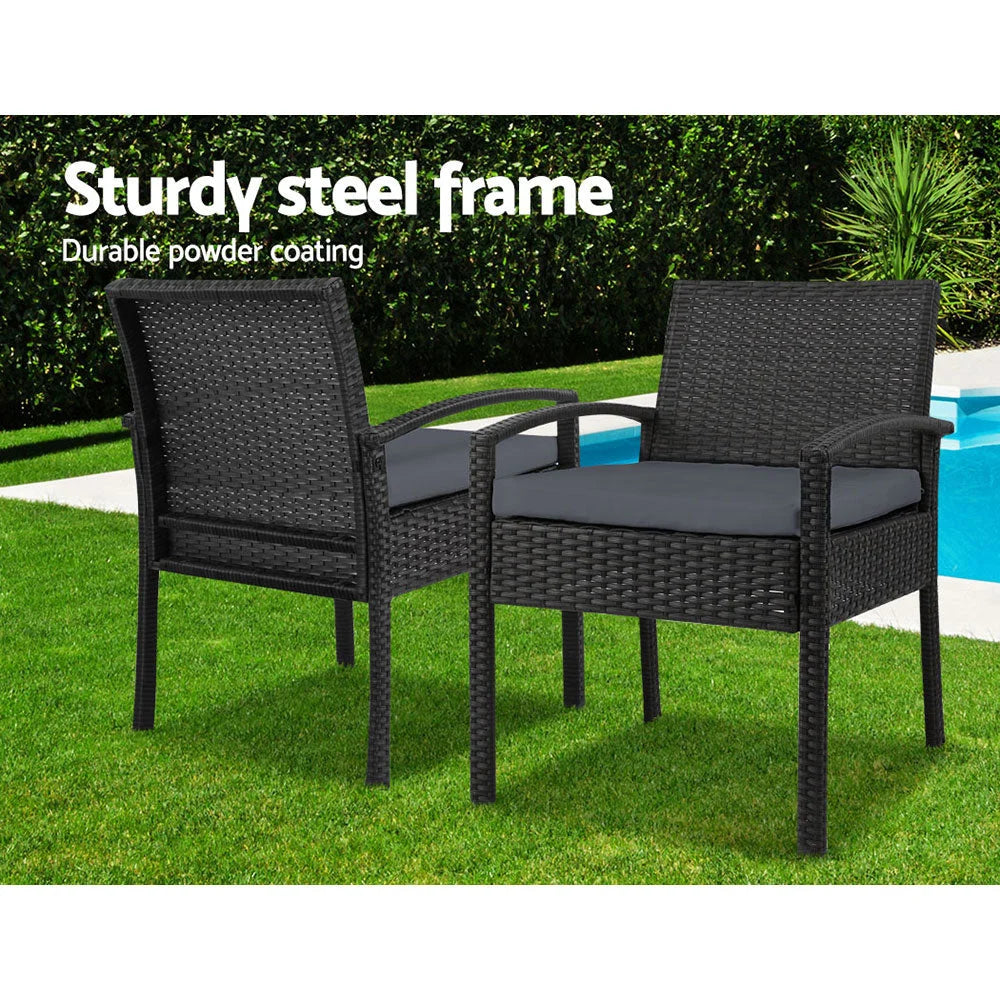 Outdoor Set 3-Piece - Black - Outdoor