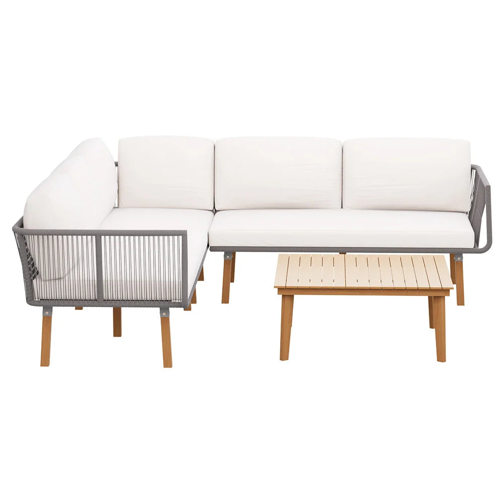 Outdoor Sofa Set 5-Seater Wooden Lounge Setting