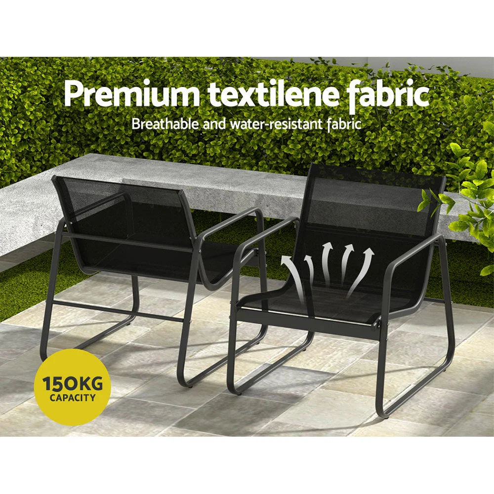 Outdoor Sofa Set Lounge Setting Textilene Table and Chairs