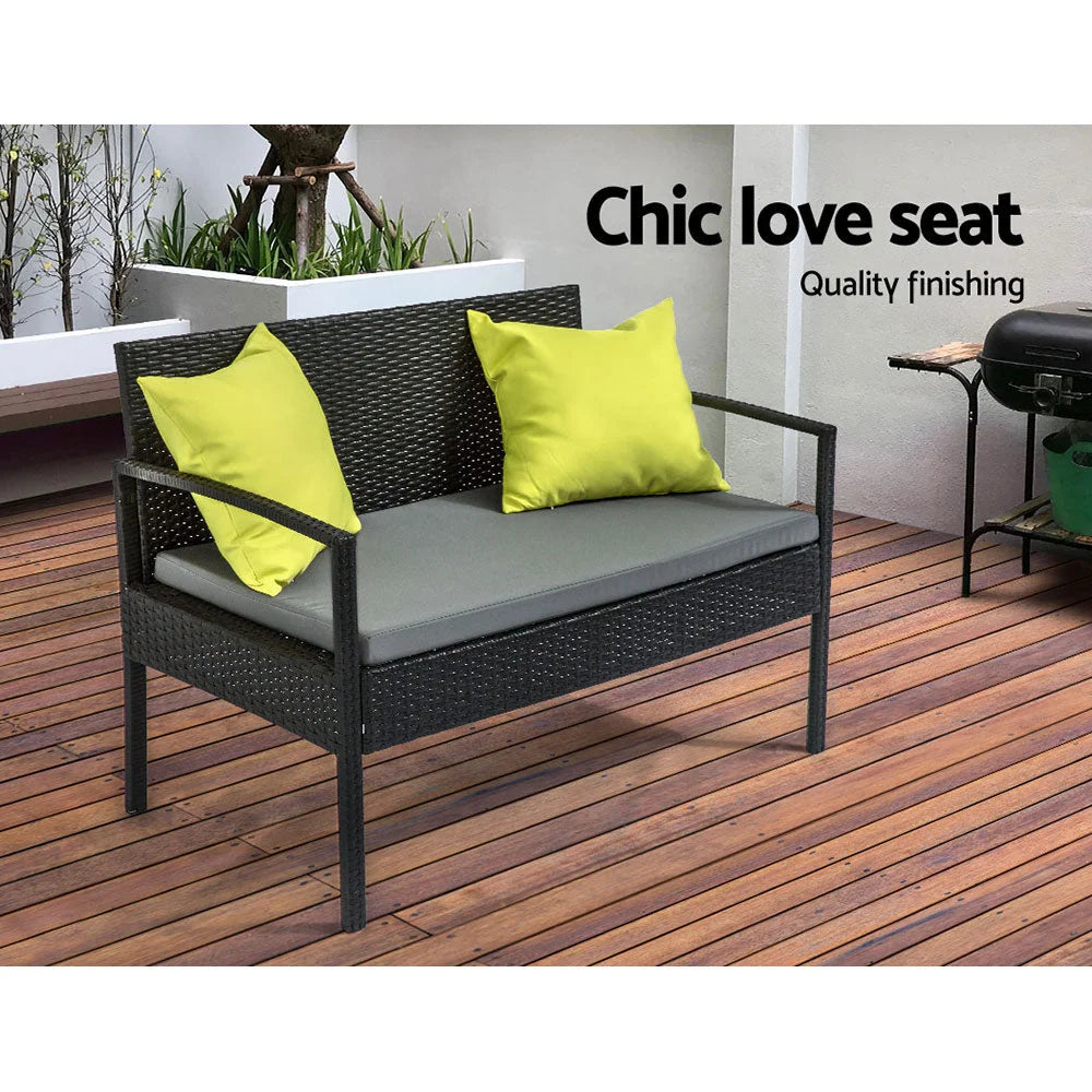 Outdoor Sofa Set Wicker Lounge Setting Table and Chairs