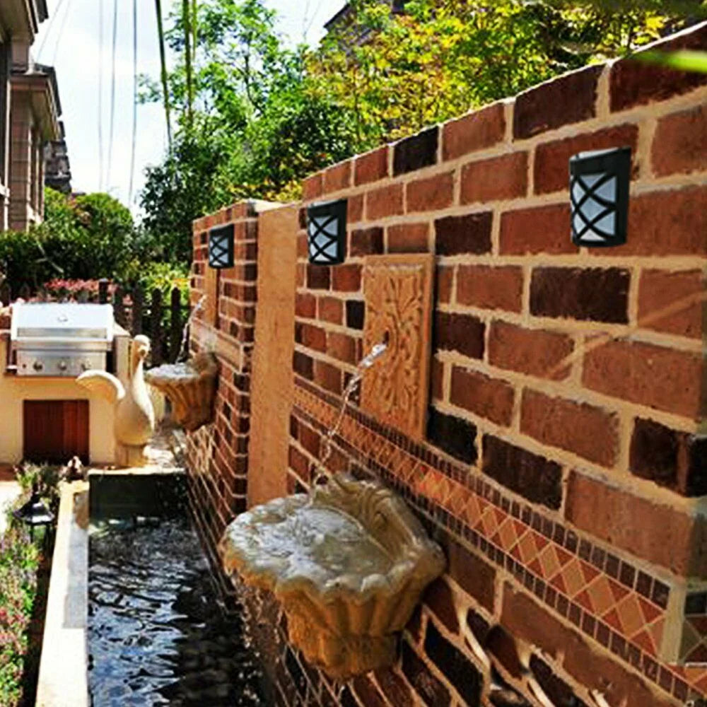 Outdoor Solar Wall Lights with 6 LED for Door Garden Step