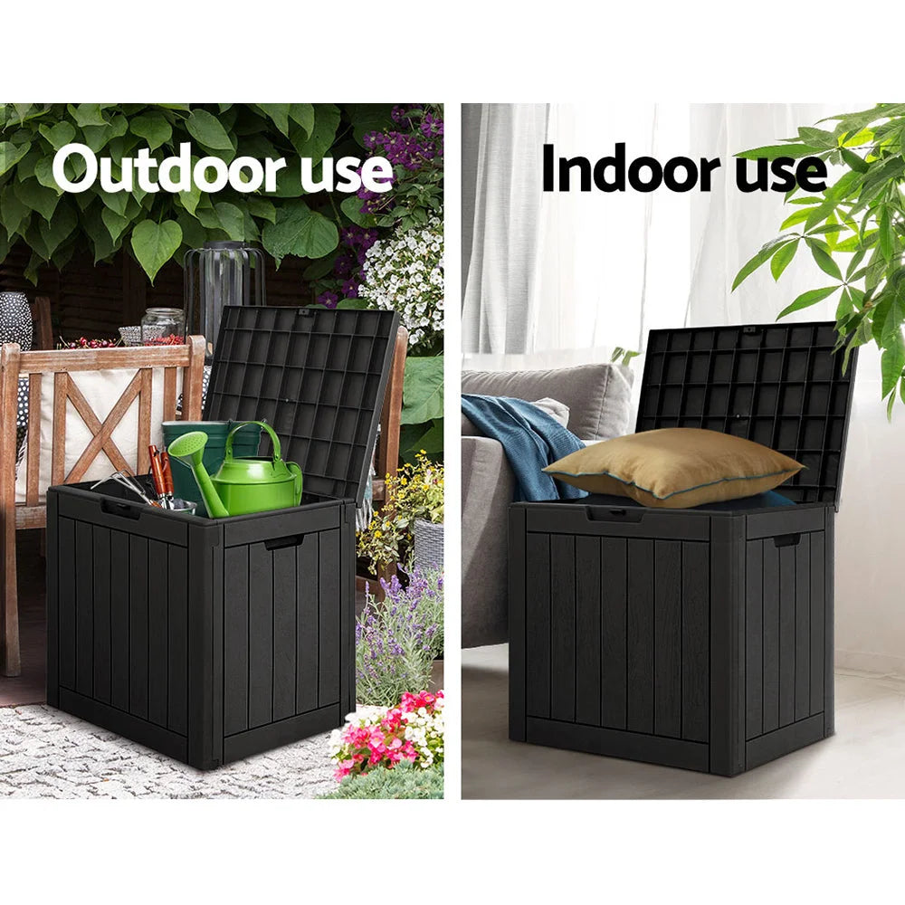 Outdoor Storage Box 118L Lockable Container Indoor Garden