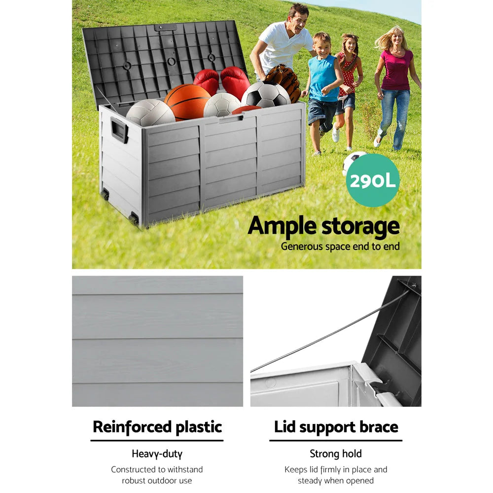 Outdoor Storage Box 290L - Black - Storage