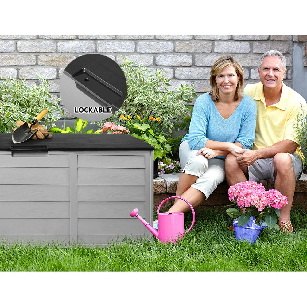 Outdoor Storage Box 290L - Black - Storage