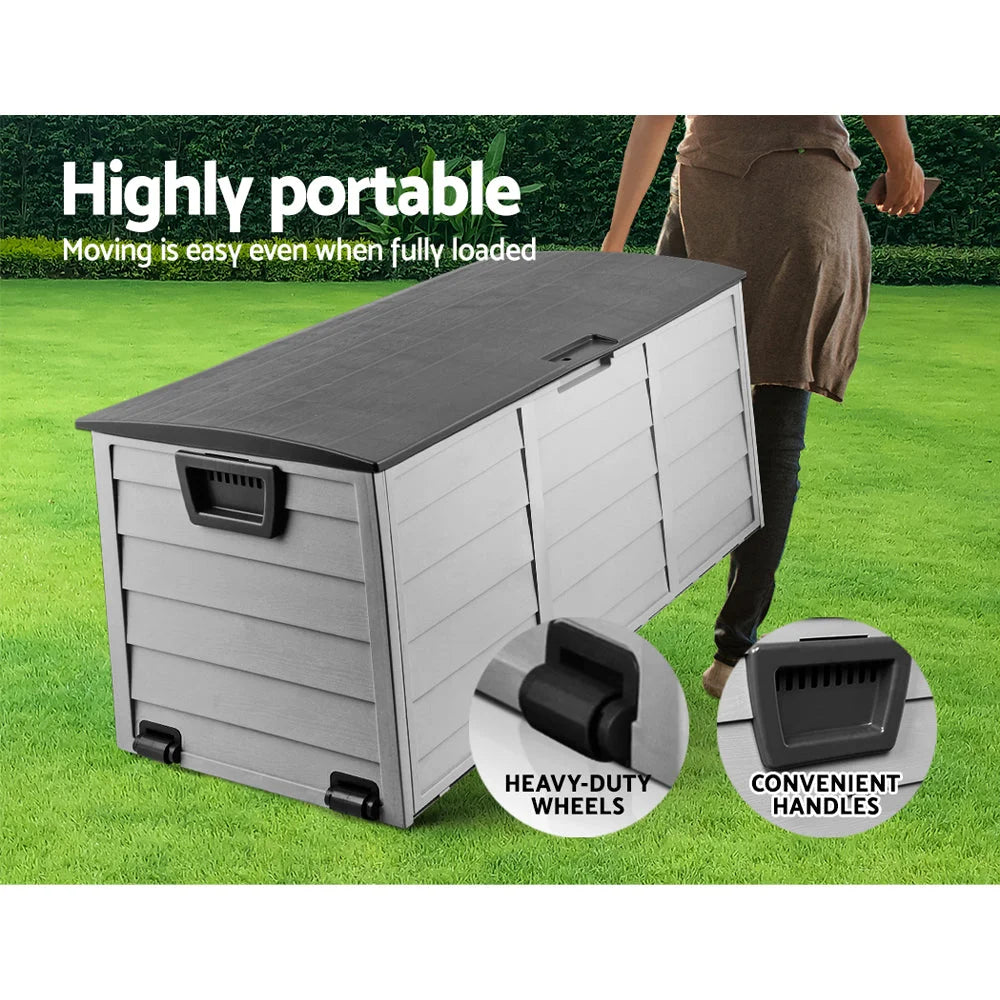 Outdoor Storage Box 290L - Black - Storage