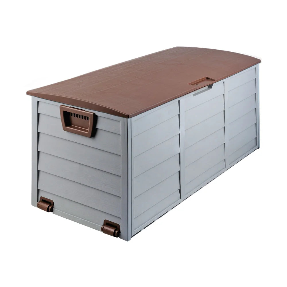Outdoor Storage Box 290L - Brown - Garden Furniture