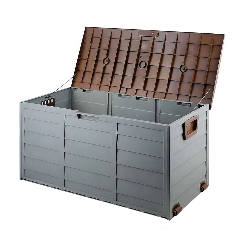 Outdoor Storage Box 290L - Brown - Garden Furniture