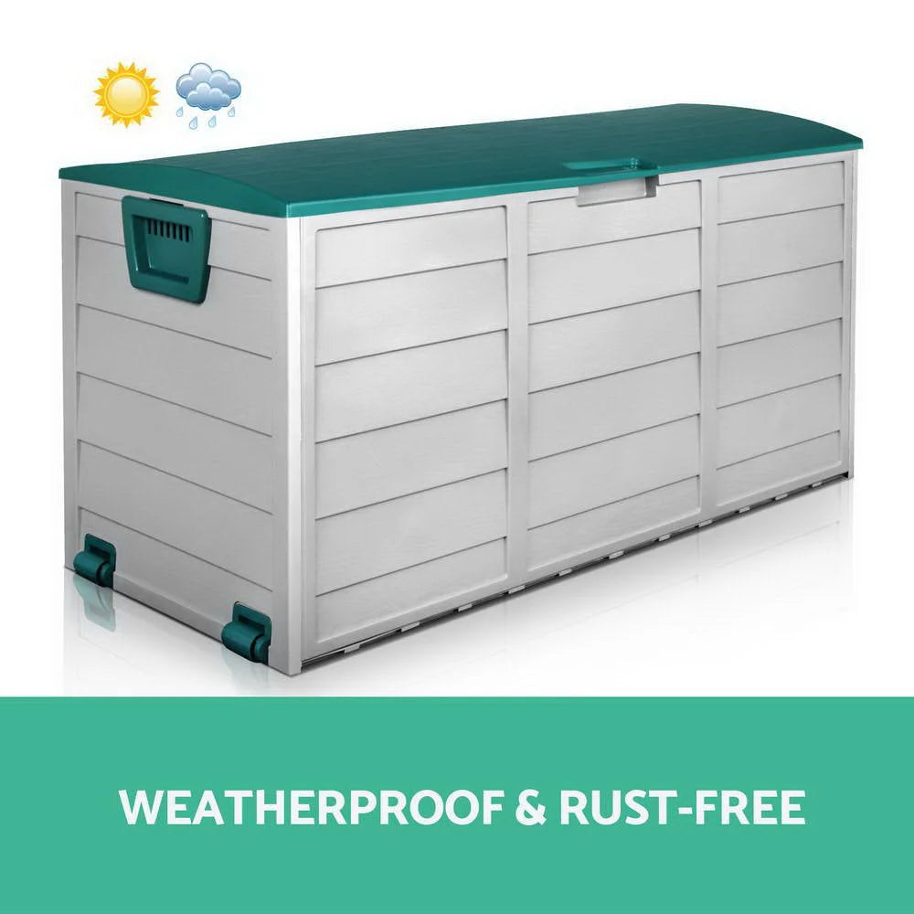 Outdoor Storage Box 290L Green - Storage