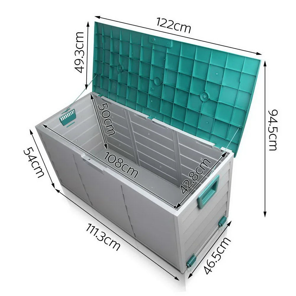 Outdoor Storage Box 290L Green - Storage