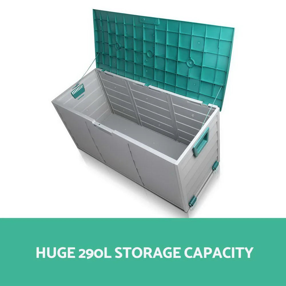 Outdoor Storage Box 290L Green - Storage