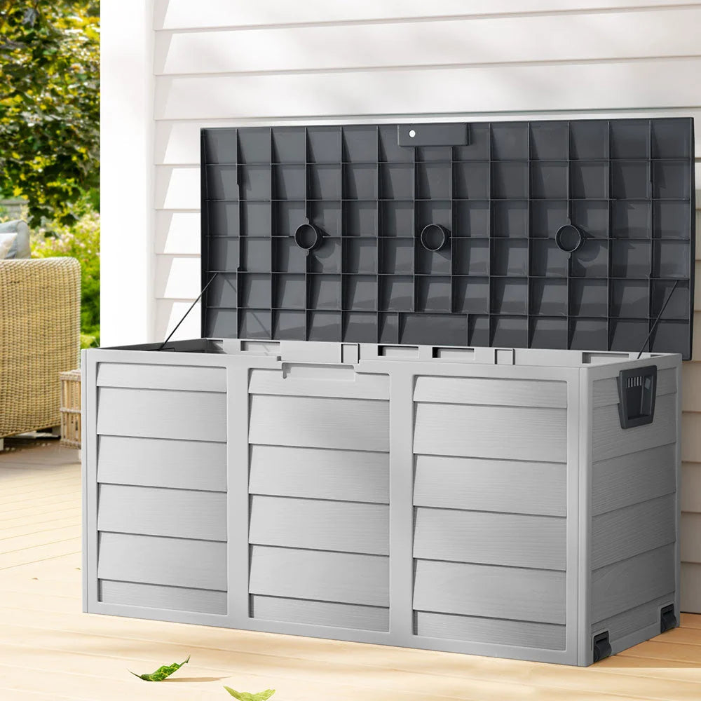 Outdoor Storage Box 290L - Grey - Garden Furniture