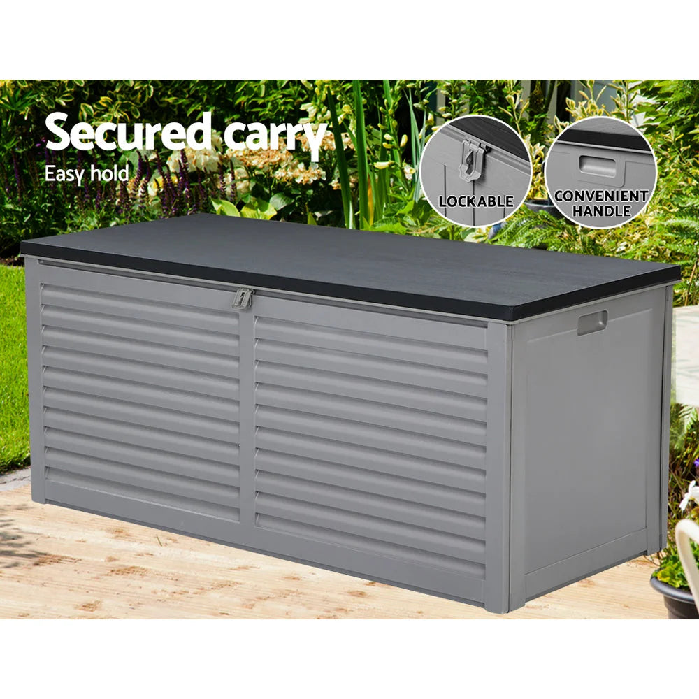 Outdoor Storage Box 490L Bench Seat Indoor Garden Toy Tool