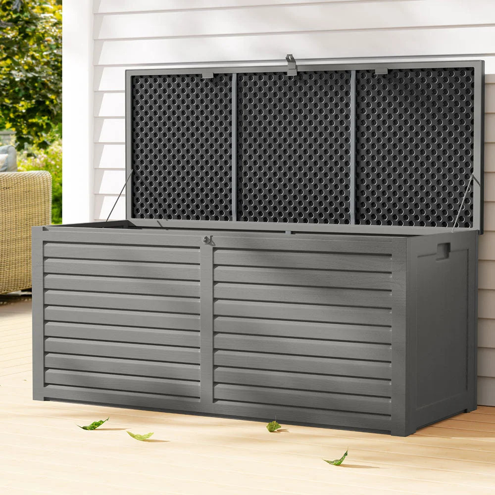 Outdoor Storage Box 490L Bench Seat Indoor Garden Toy Tool