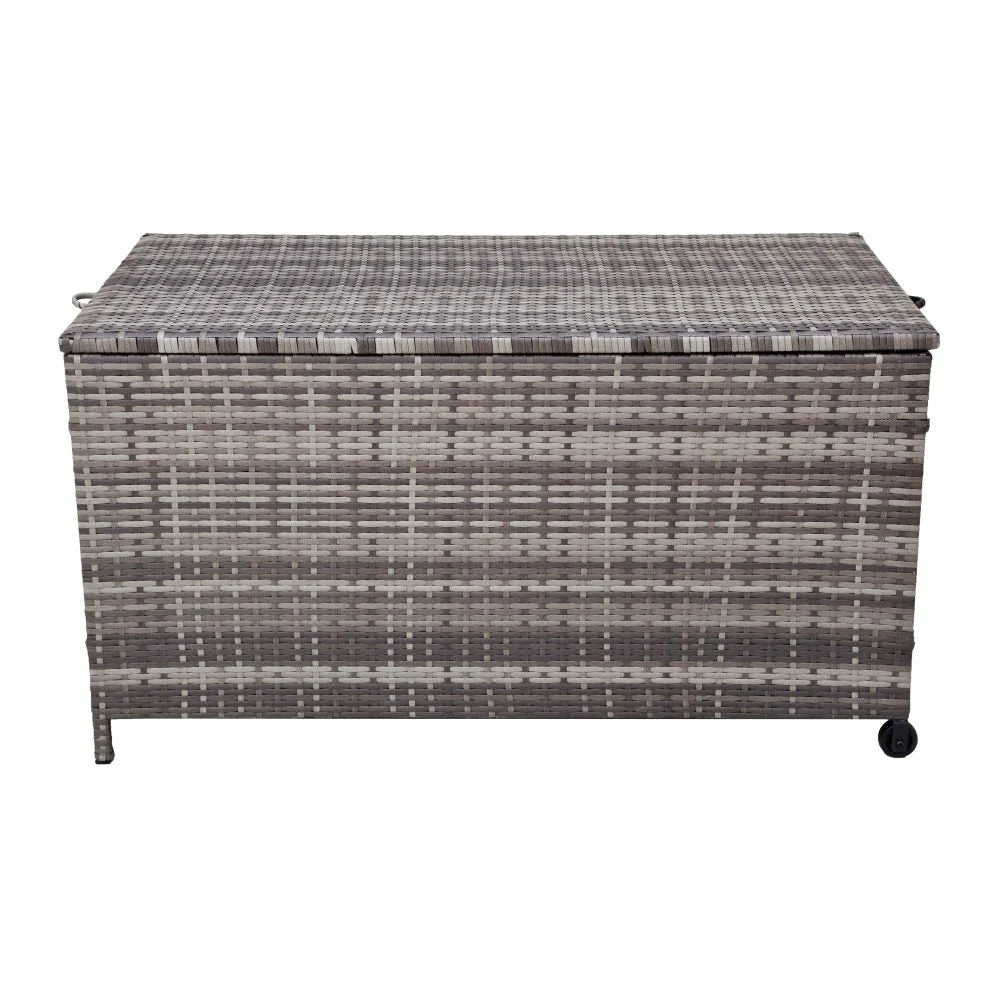 Outdoor Storage Box PE Wicker Garden 320L - Grey