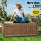 Outdoor Storage Box Wooden Garden Bench Chest Toy Tool