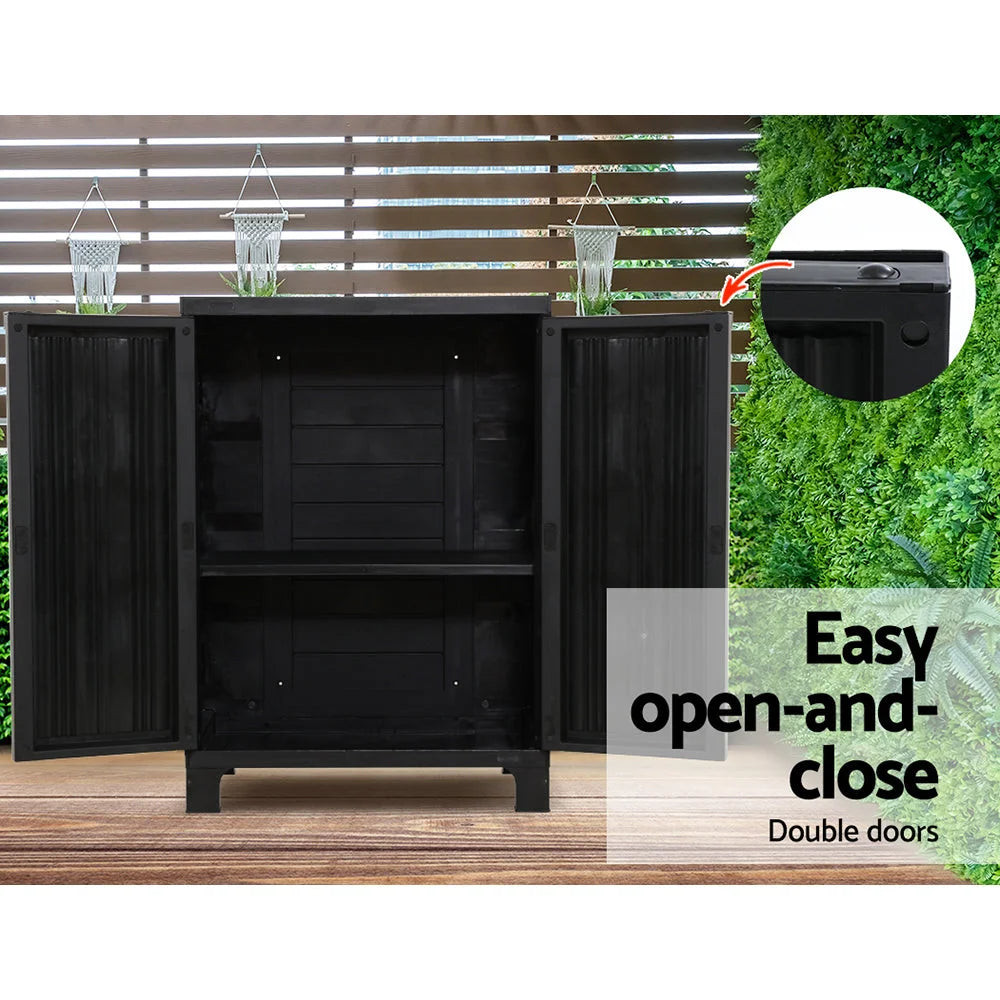 Outdoor Storage Cabinet Cupboard Lockable Garden Sheds