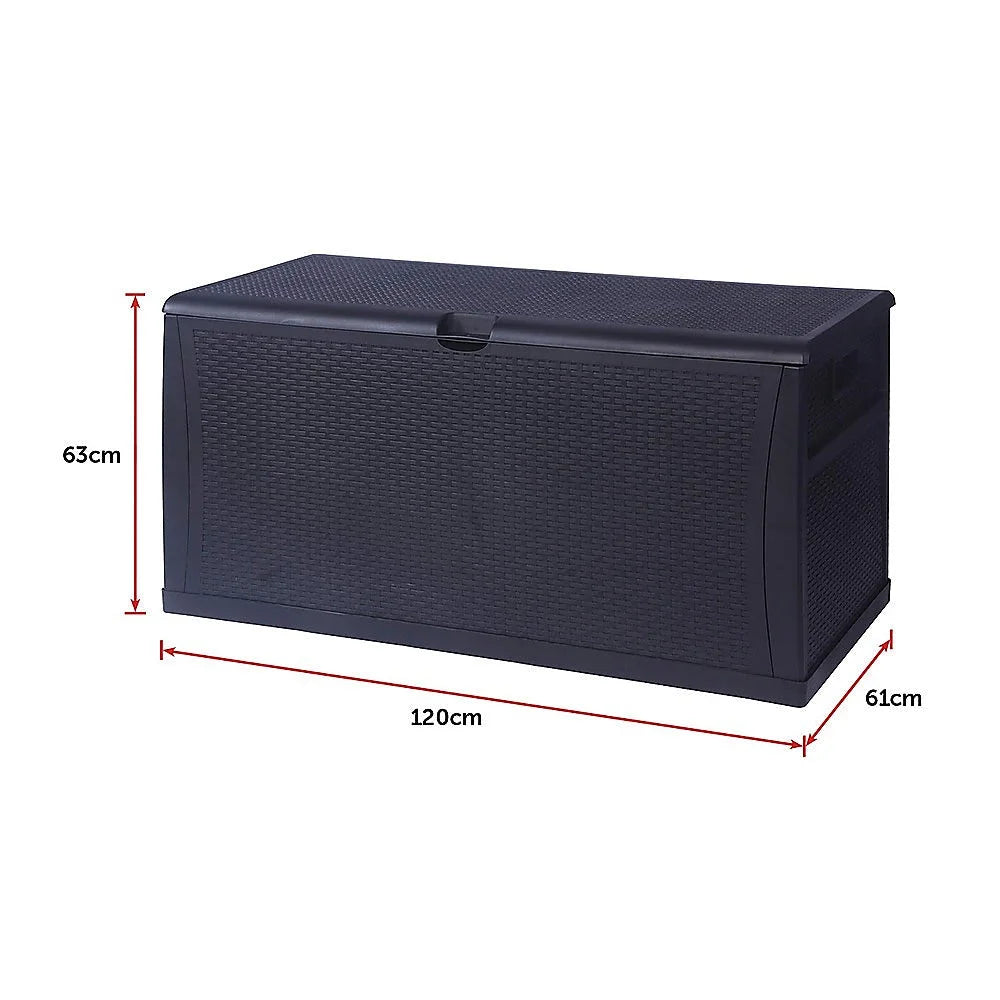 Outdoor Storage Plastic Bench Box 450L Patio Deck Box