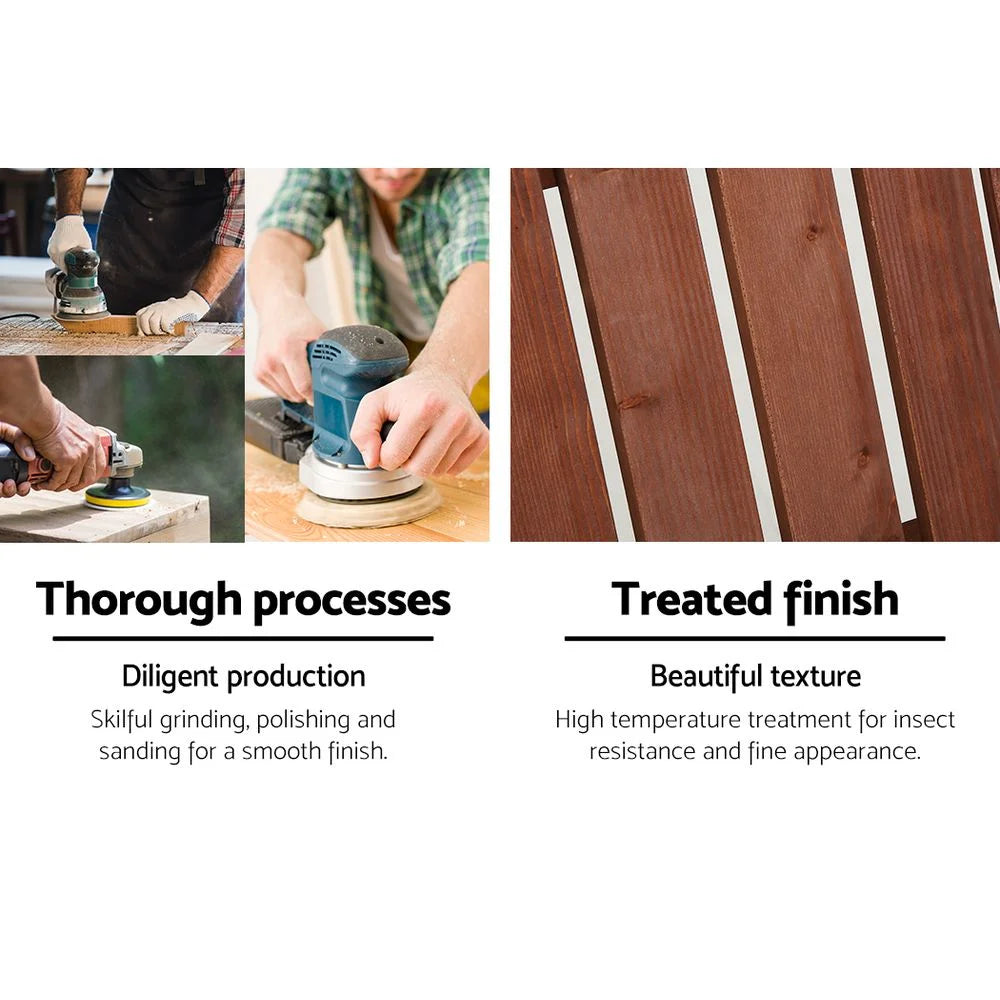 Outdoor Sun Lounge Beach Chairs Table Setting Wooden