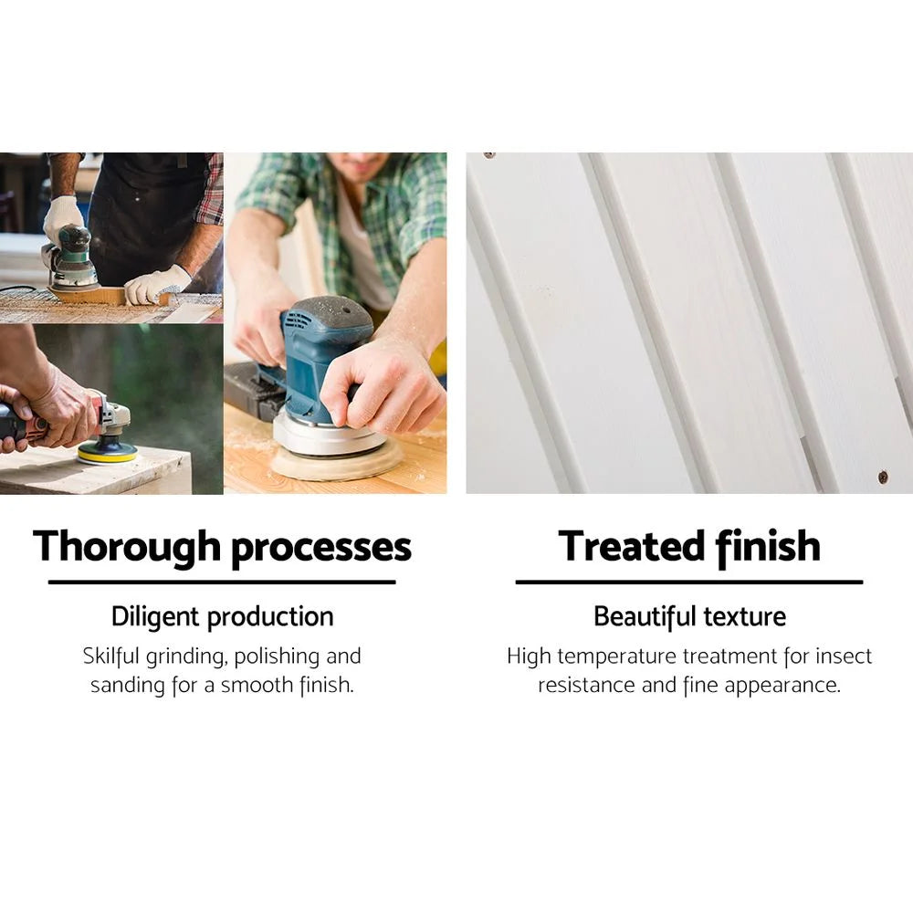 Outdoor Sun Lounge Beach Chairs Table Setting Wooden