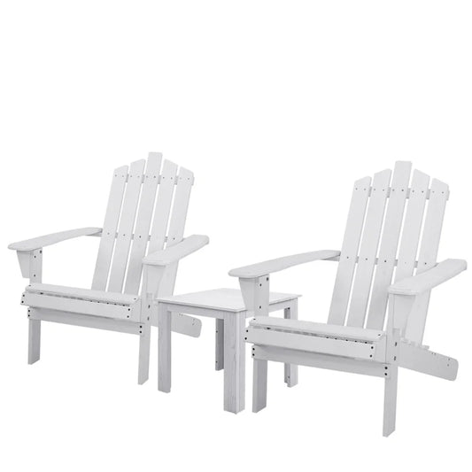 Outdoor Sun Lounge Beach Chairs Table Setting Wooden