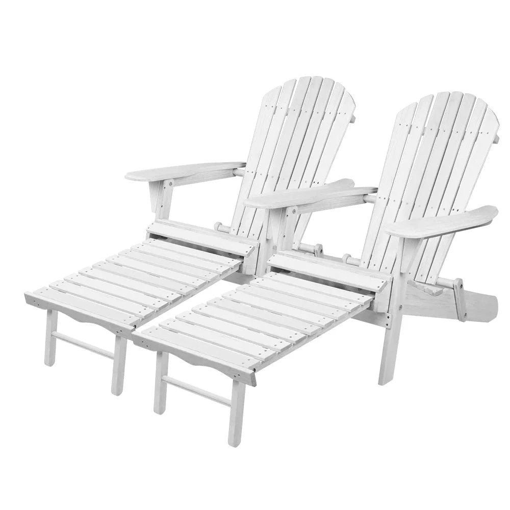 Outdoor Sun Lounge Chairs Set of 2 Patio Furniture Lounger