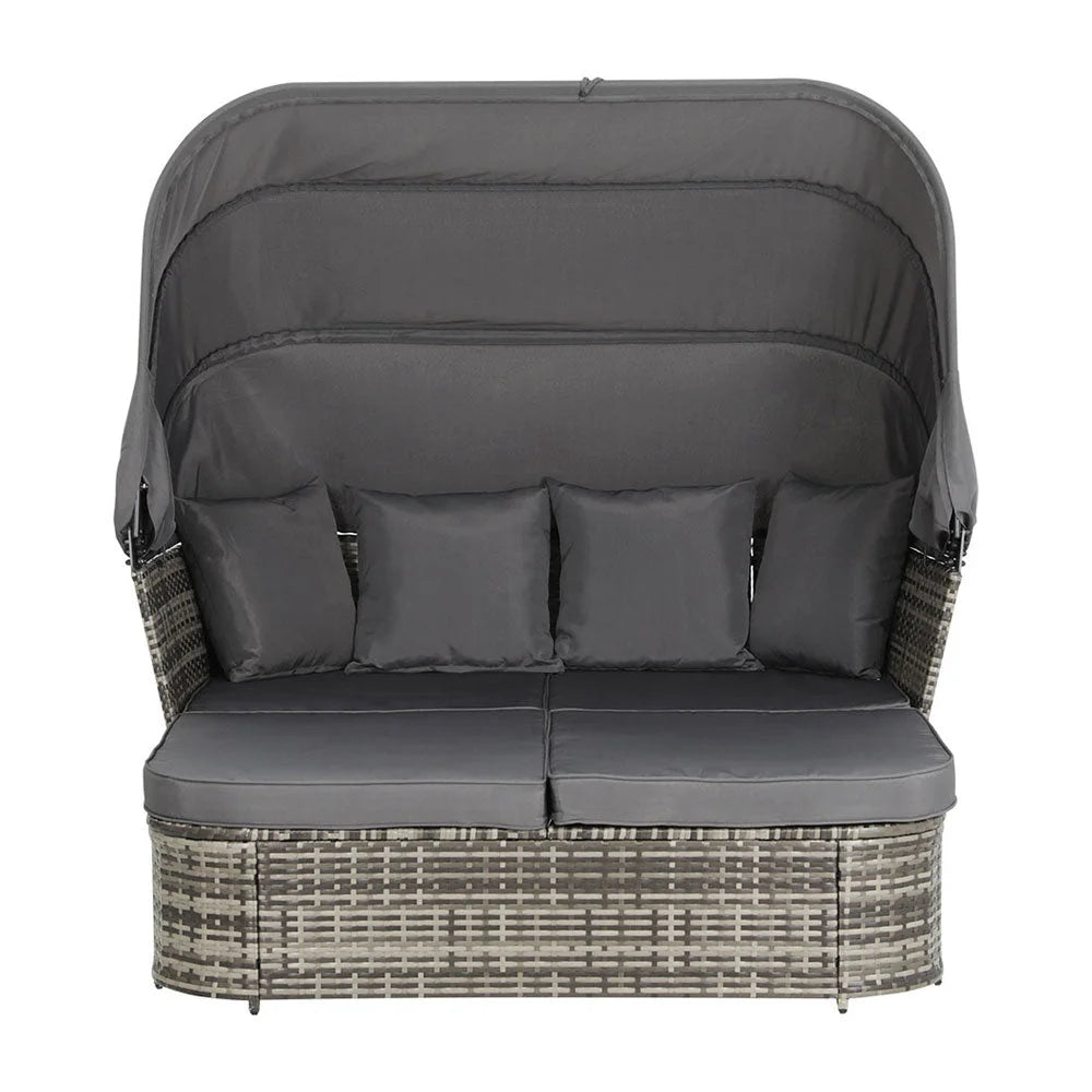 Outdoor Sun Lounge Setting Patio Furniture Wicker Sofa
