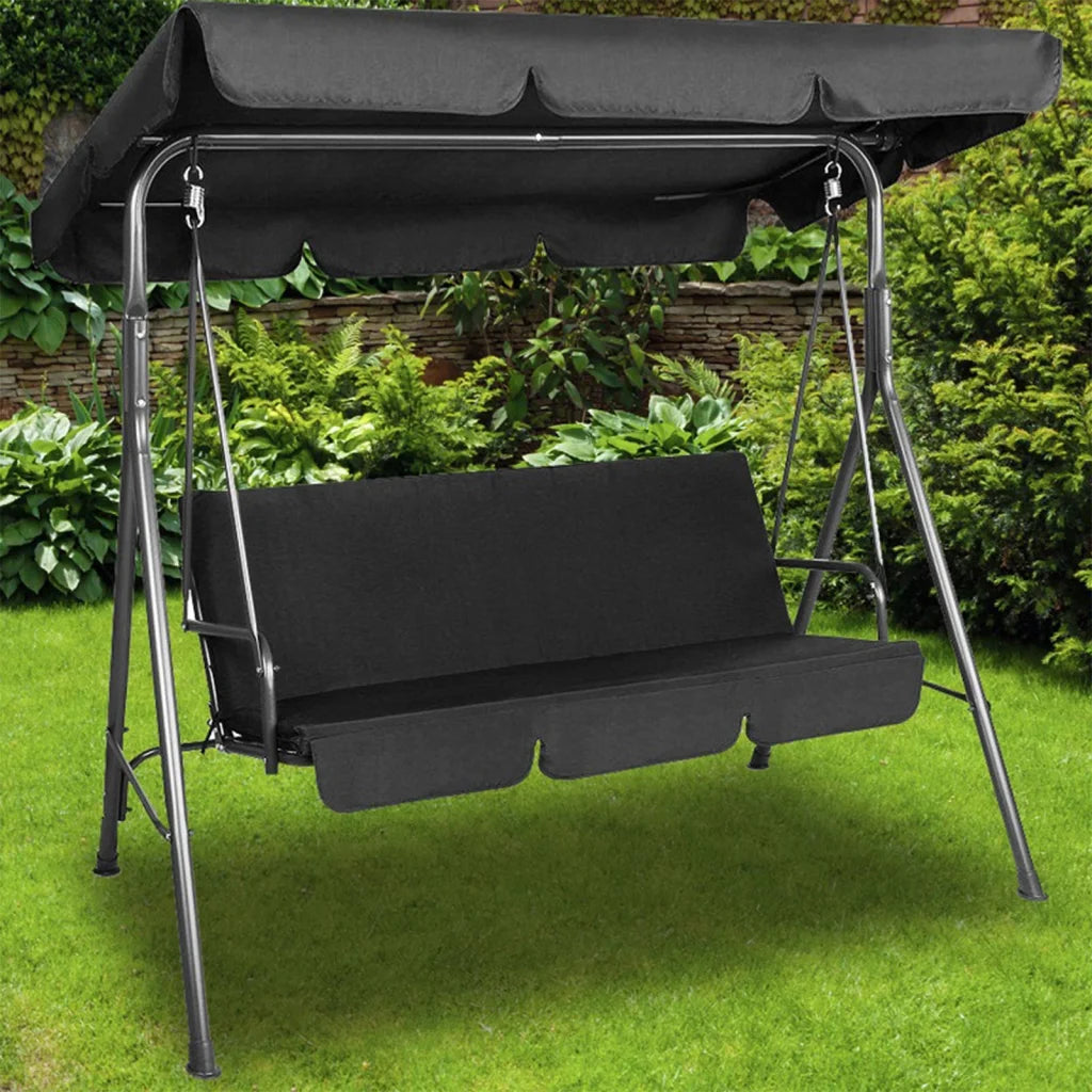 Outdoor Swing Bench Seat Chair Canopy 3-Seater Garden