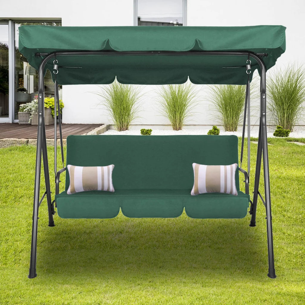 Outdoor Swing Bench Seat Chair Canopy 3-Seater Garden