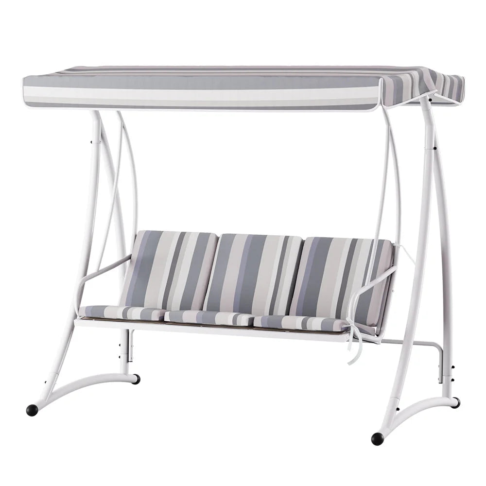 Outdoor Swing Chair Garden Bench Furniture Canopy 3-Seater