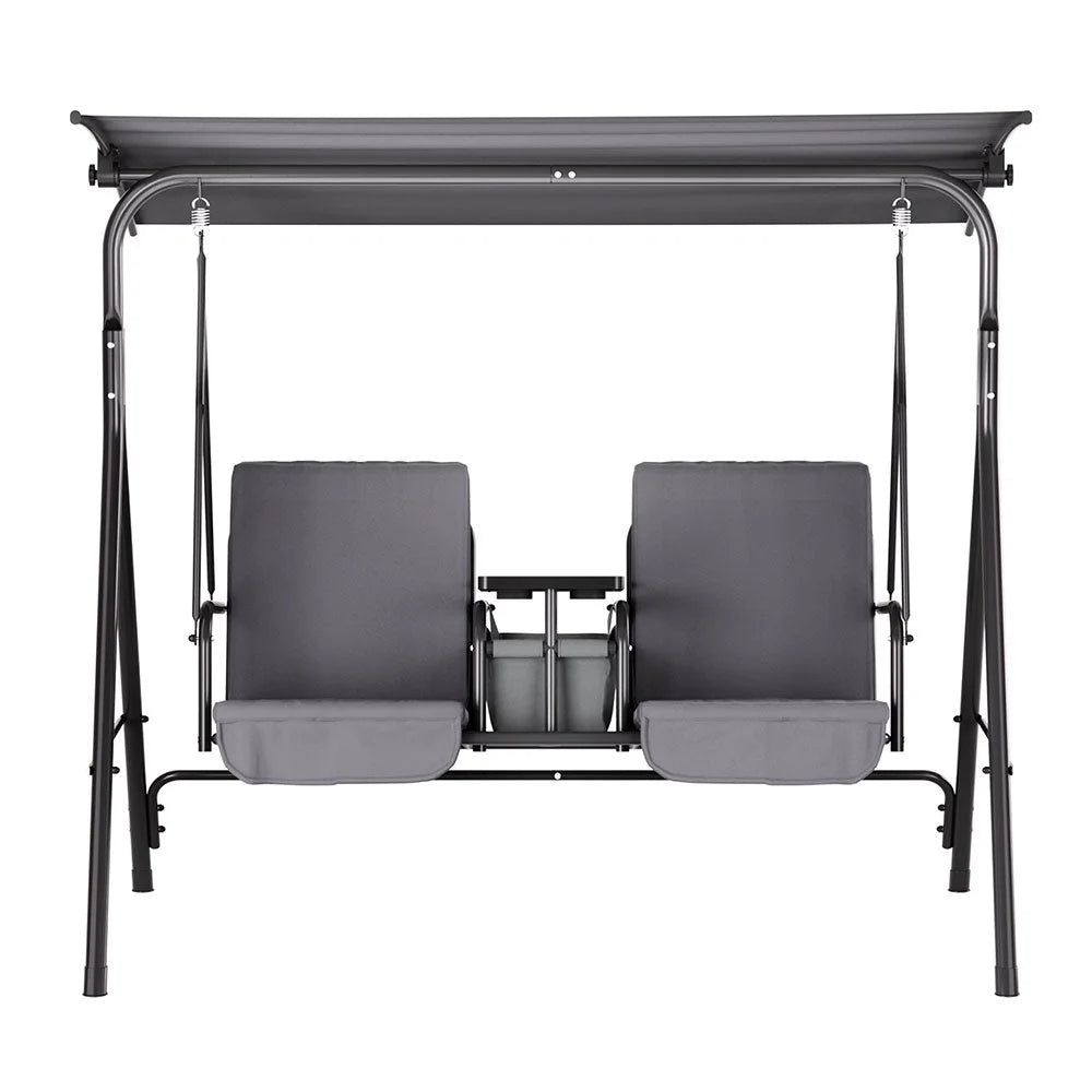 Swing Chair Furniture Canopy Cup Holder 2 Seater