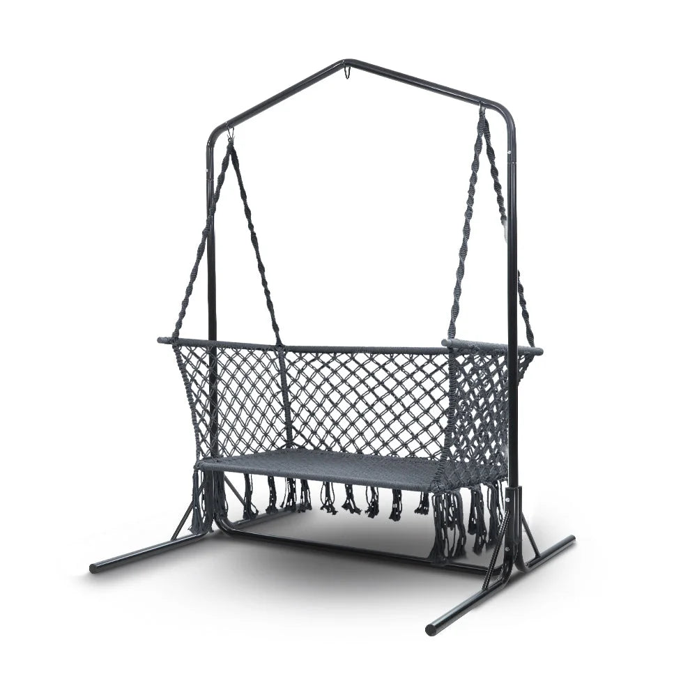 Outdoor Swing Hammock Chair Stand Frame 2 Seater Bench