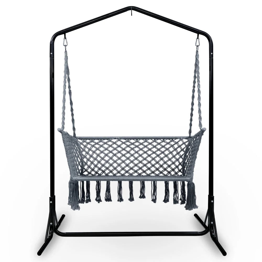 Outdoor Swing Hammock Chair Stand Frame 2 Seater