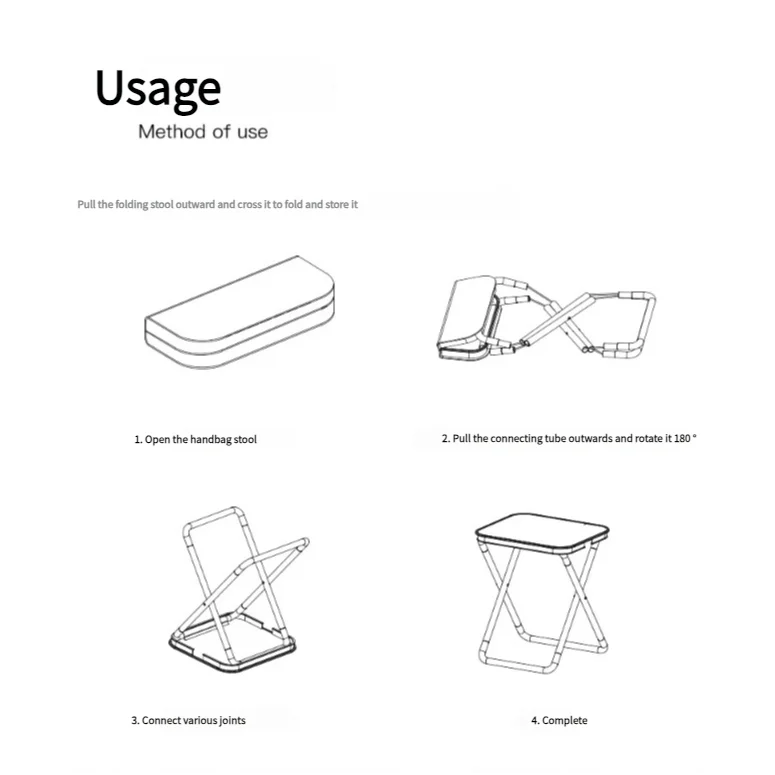 Outdoor Ultralight Folding Camping Chair - Black - Outdoor