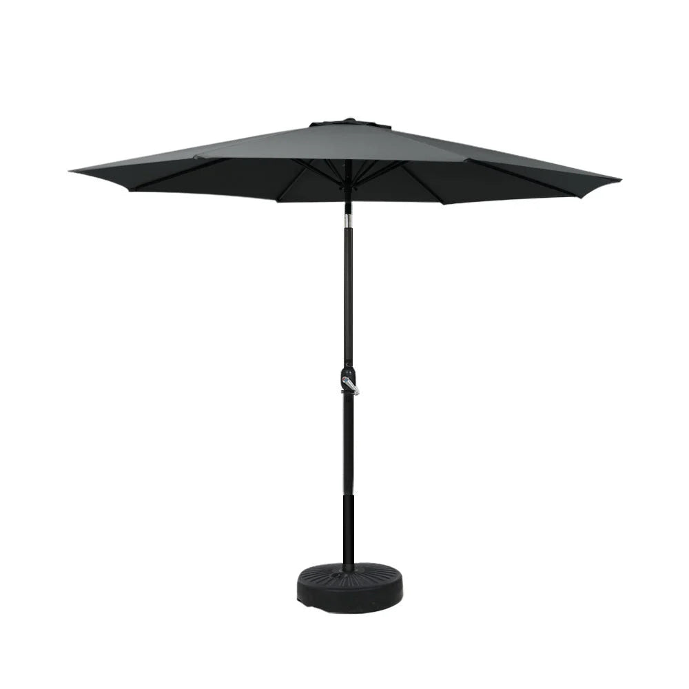 Outdoor Umbrella 2.7M Base Beach Pole Garden Tilt Sun Patio