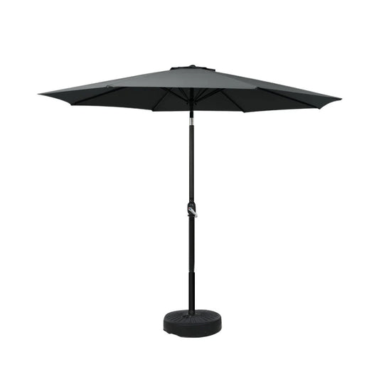Outdoor Umbrella 2.7M Base Beach Pole Garden Tilt Sun Patio