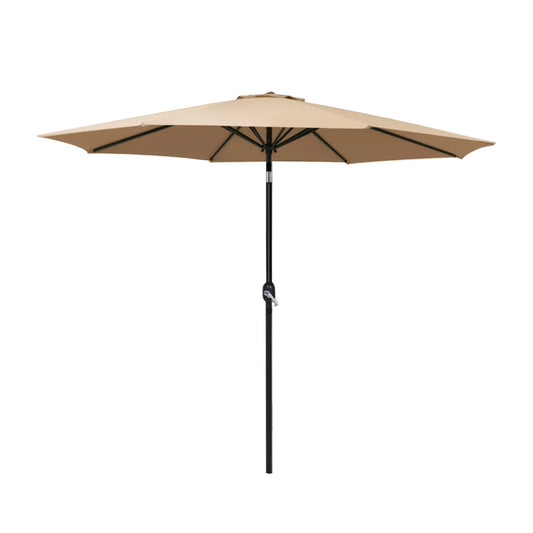 Outdoor Umbrella 2.7M Pole Stand Garden Sun - Beige
