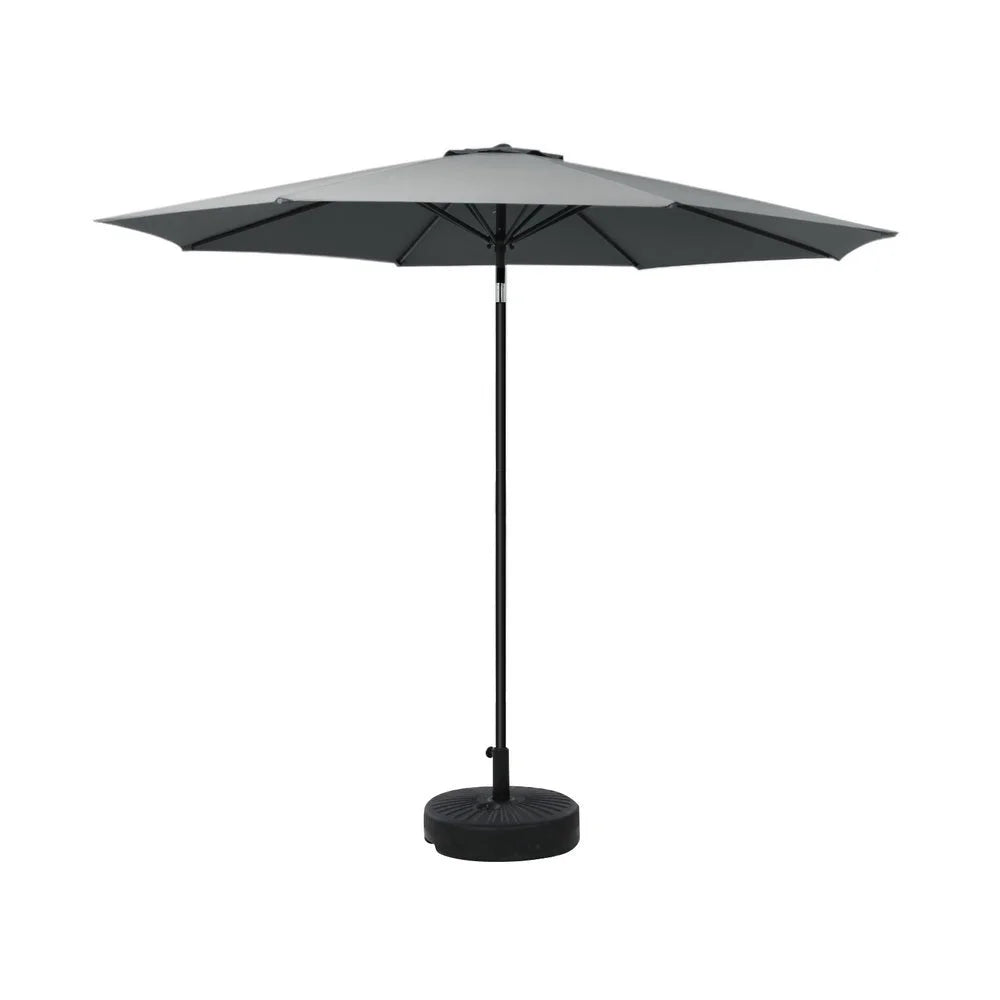 Outdoor Umbrella 2.7M with Base Pole Stand - Garden Sun
