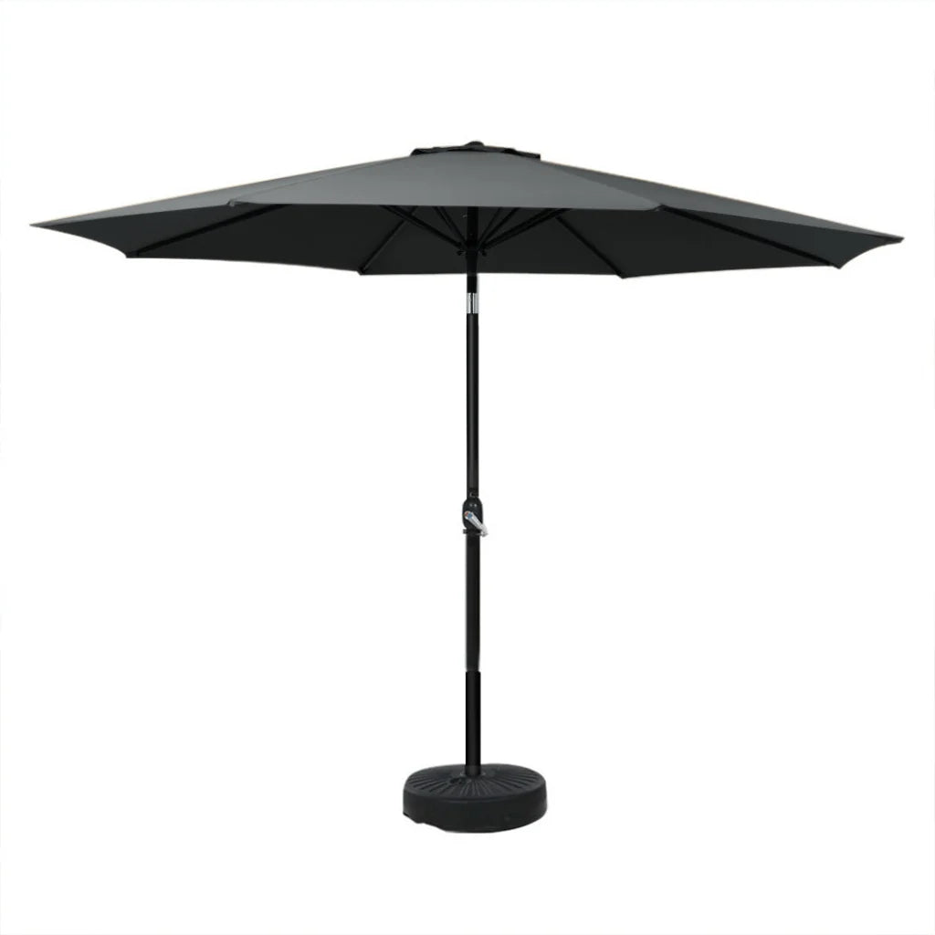 Outdoor Umbrella 3M Base Beach Pole Garden Tilt Sun Patio