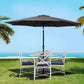 Outdoor Umbrella 3M Base Beach Pole Garden Tilt Sun Patio