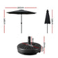 Outdoor Umbrella 3M Base Beach Pole Garden Tilt Sun Patio