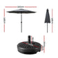 Outdoor Umbrella 3M Base Beach Pole Garden Tilt Sun Patio