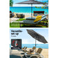Outdoor Umbrella 3M Base Beach Pole Garden Tilt Sun Patio