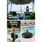 Outdoor Umbrella 3M Base Beach Pole Garden Tilt Sun Patio