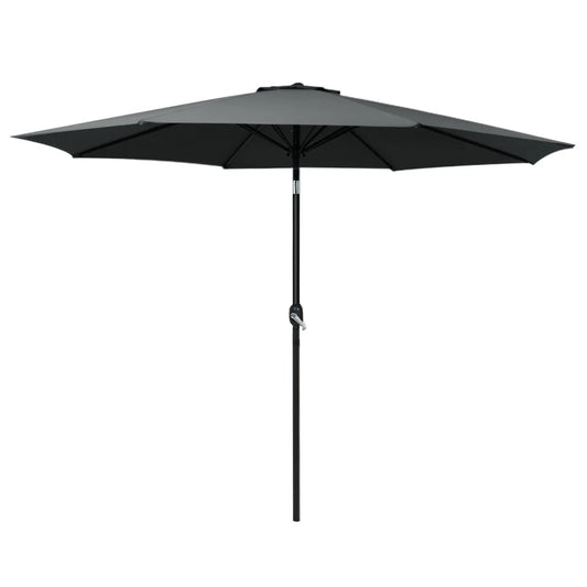 Outdoor Umbrella 3M Beach Pole Garden Patio Tilt - Black