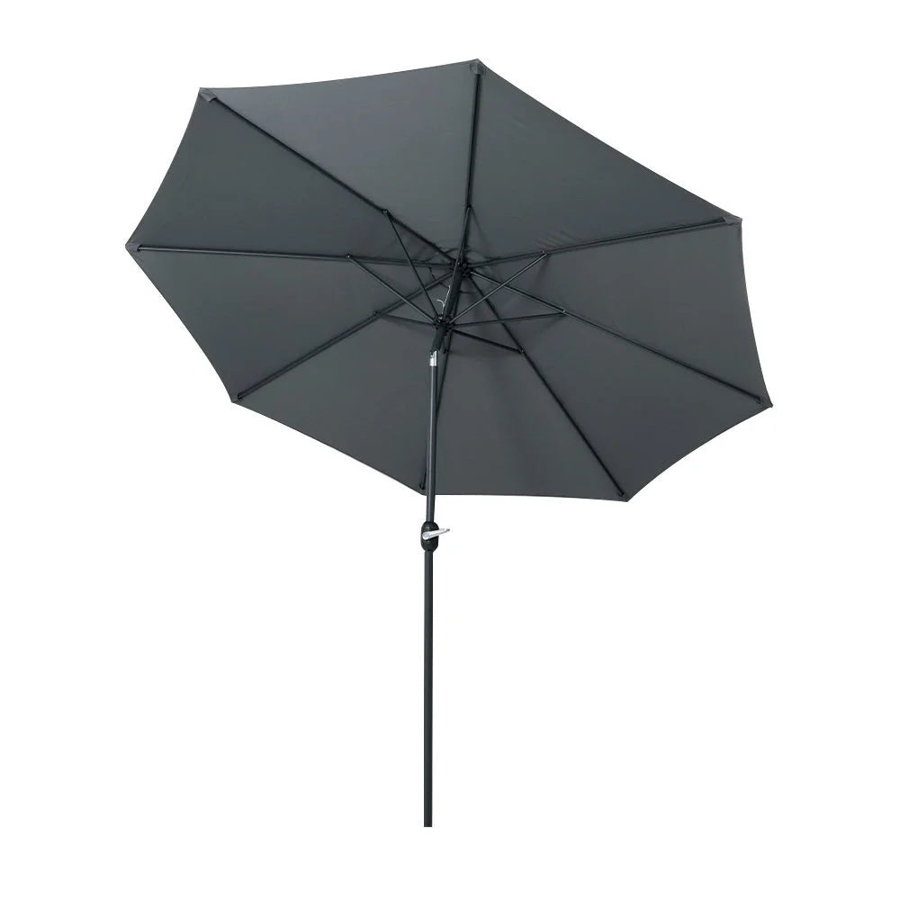 Outdoor Umbrella 3M Beach Pole Garden Patio Tilt - Charcoal