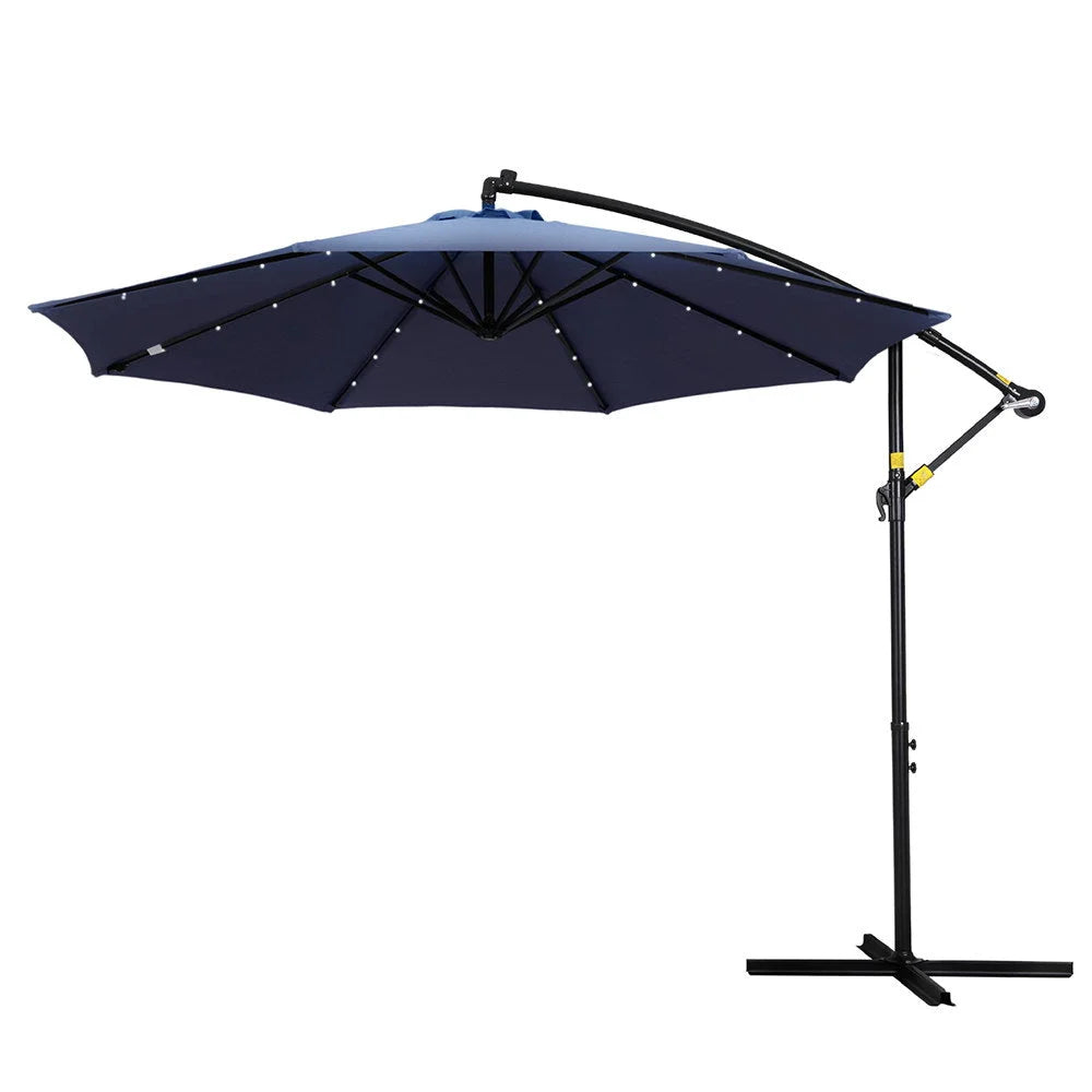 Outdoor Umbrella 3M Cantilever Beach LED - Umbrella Garden
