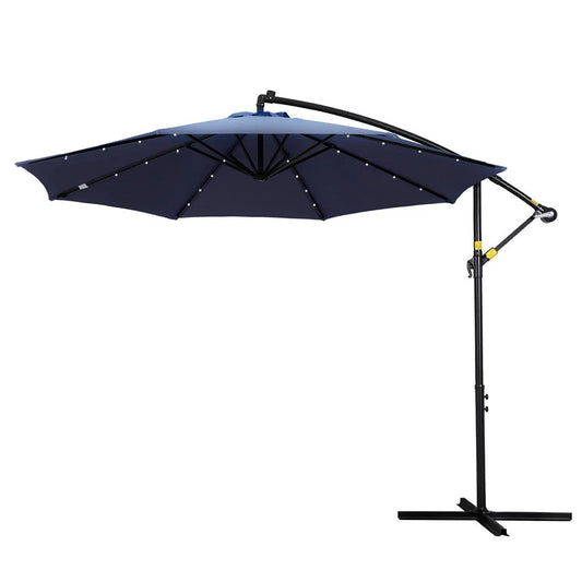 Outdoor Umbrella 3M Cantilever Beach LED - Umbrella Garden